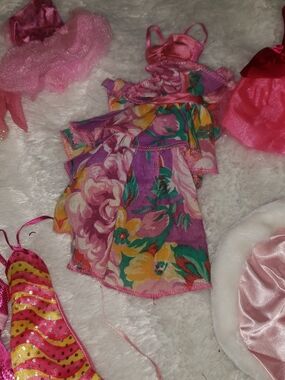 Barbie Vintage 80's, 90's, Now, Pink Doll Dresses Lot - Mixed Pink Styles